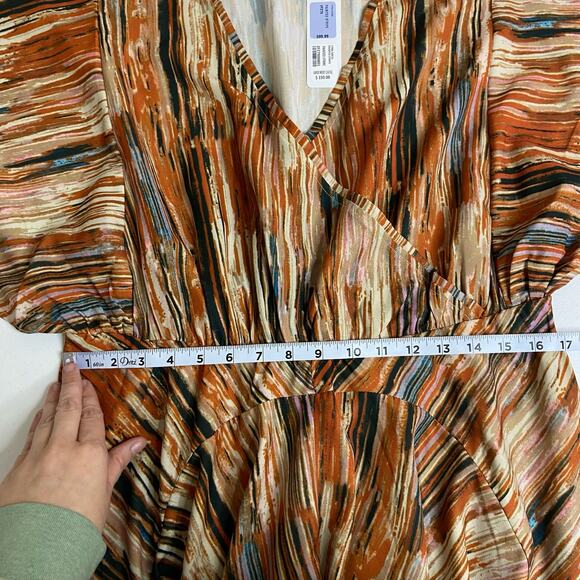 Soft Surroundings Asymmetrical Hem Midi Dress Women's Large NWT Artsy Boho Indie - Picture 10 of 11